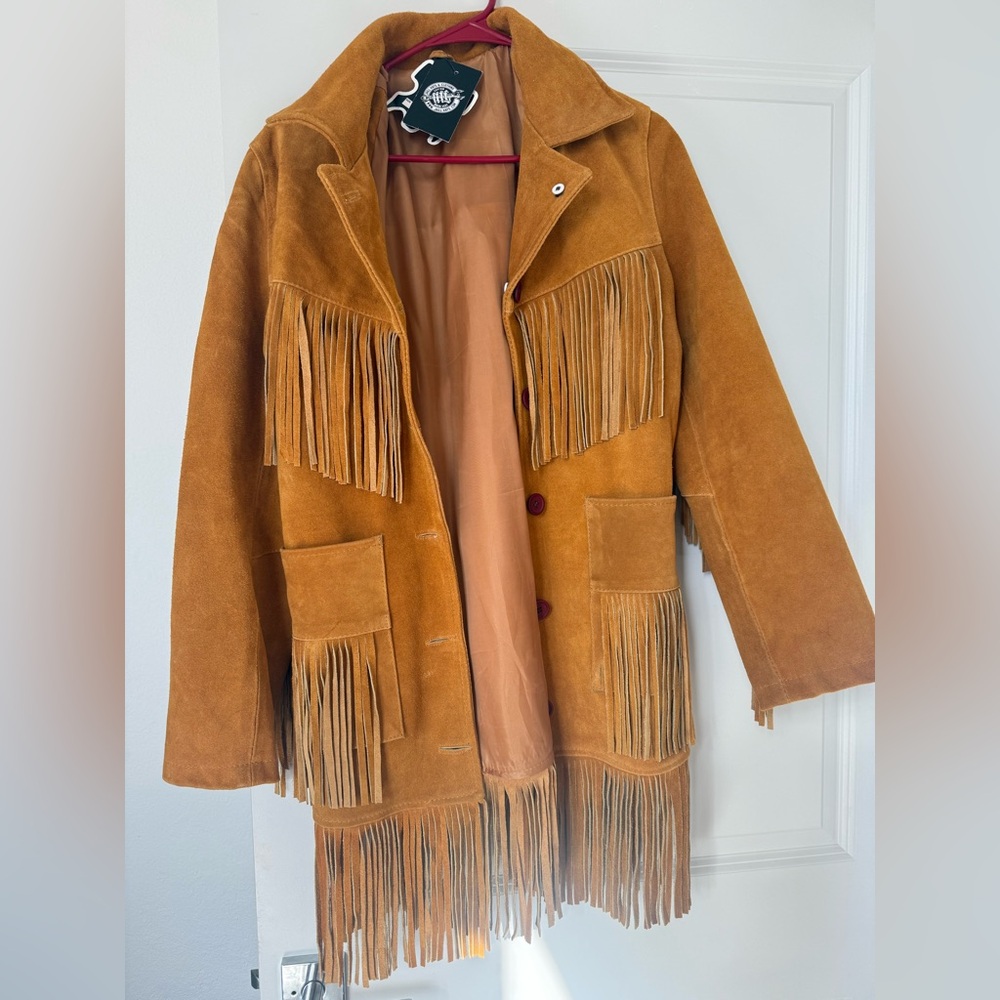 NEW Suede Fringe Jacket – Brand New with Tags, Never Worn!